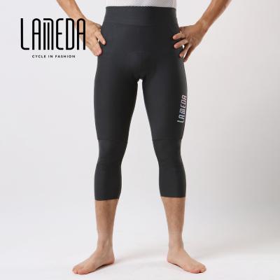 China Breathable LAMEDA Sublimation Print Padded 3/4 Cycling Shorts Bike Pants For Road Bike Ride for sale