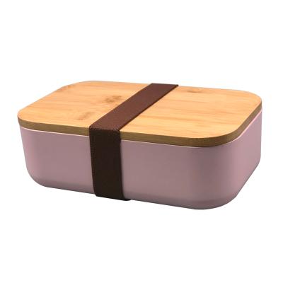 China Japanese Bodybuilding Microwavable Bamboo Lunch Box Fiber Bento Box for sale