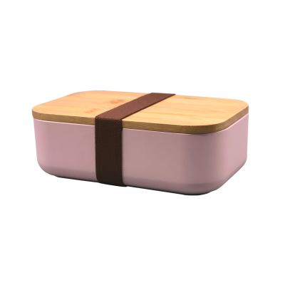 China Microwavable Safe Natural Bamboo Dishwasher Safe Lunch Lid Microwave Food Storage Box Organizers for sale