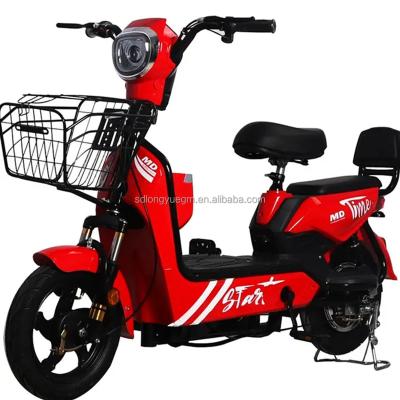 China Hot Sales OEM Steel Electric Bike 350W 48V 12Ah Lead Acid Battery Customs E Bike Scooter With Turn Light Electric Bicycle For Adults for sale