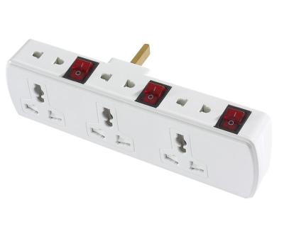 China 13A 250V Multi Socket 6 Way Residential / General Purpose Universal Adapter for sale