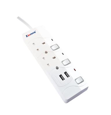 China Residential / General Purpose With 2 USB Power Strip Extension Cable UK Plug With CB SS145 Certificate for sale