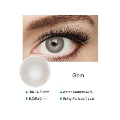 China Gem Fancy Eye Lens Colored Eye Contact Lens Lentes De Contacto Gem Contact Wholesale en venta