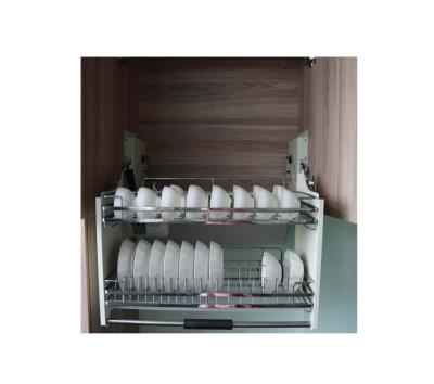 China Contemporary Kitchen Utensils Stainless Steel Multi-Functional Collector Drying Rack Wall Mounted Above Sink Durable for sale