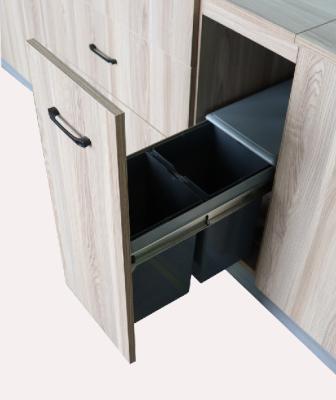 China Sustainable High Quality Soft Closing Sliding Drawer Inner Waste Bin for sale