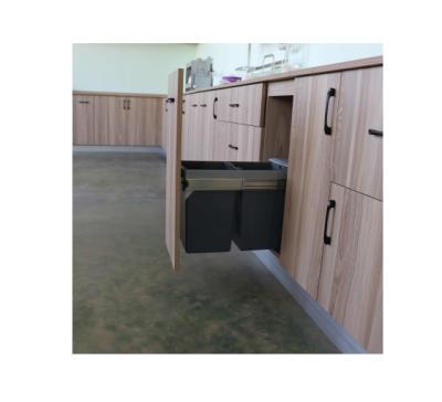 China Sustainable High Quality Soft Closing Sliding Interior Kitchen Waste Bin Cabinet Drawer Type Waste Bin With Door for sale