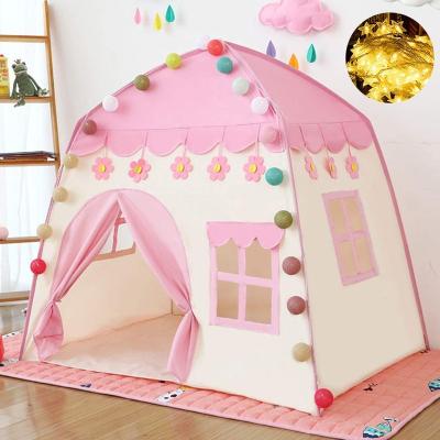 China Soft Toy Pantrick Kids Play Tent for Girl Princess Castle Tent with Windows and Cute Flowers, Large Kids Tent Indoor Outdoor for sale