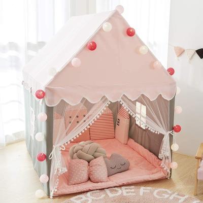 China Soft Toy Kids Play Tent with Carpet, Ball String Lights, Avrsol Large Theater House Tent Pink Girls Play Castle Tent for Birthday Gift for sale