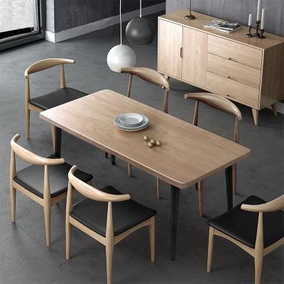 China Extendable Household Dining Table Family 6 Person Living Room Nordic Solid Wood Dining Table Small Can Be Large Rectangular Customized Flat for sale