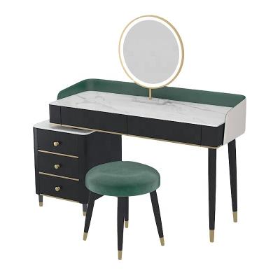 China High Quality Popular Wholesale Extendable Dressing Table Makeup Table Vanity Table Dresser with Mirror and Stool for sale