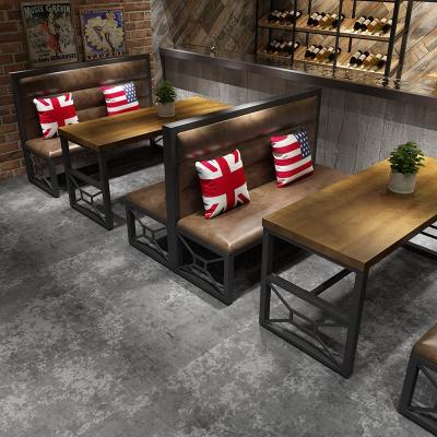 China Extendable card seat sofa combination rotisserie table and chair bar business style industrial bar table and chair set for sale