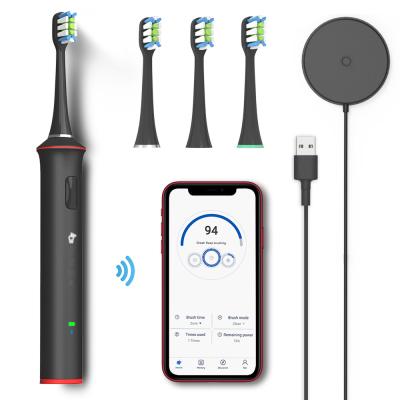 China Smart APP for IOS Smart App Wireless Charging Electric Toothbrush and Android RISUNTECH Sonic Electric Toothbrush for sale