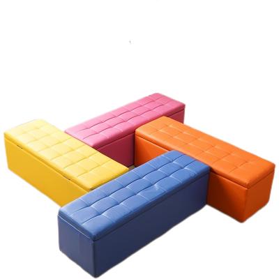 China Storage Source Factory Wholesale Ottoman Stool Storage Organizer Living Room Interior Furniture for sale