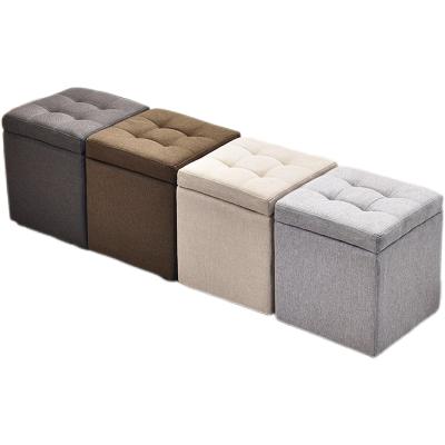 China Leather And Fabric Ottoman Stools Storage And Storage Manufacturers In Sofa Furniture for sale