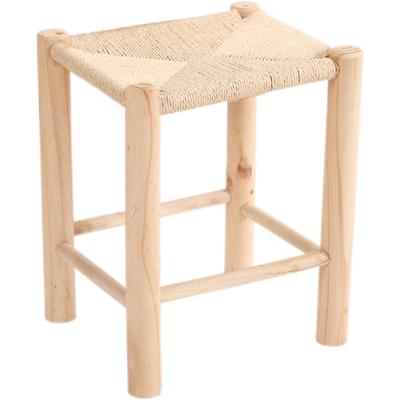 China Applicable in the four seasons handmade hemp woven stool with vegetable plankton step stool for children sight foot stool for sale