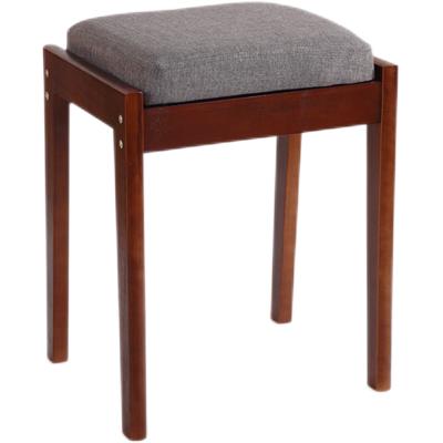 China Custom Leather Disassembly Furniture Home Restaurant Stackable Wood Cover Dismountable Stool Dining Chairs for sale