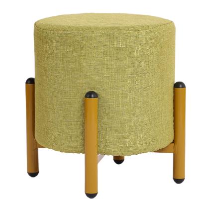 China Metal Adjustable Round Frame Gold Stackable Legs Home Height(Waist) Stool Living Room Stool Coffee Table Stool for sale