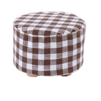 China Unpick and Wash Low Bar Stool Wooden Dollhouse Mini Solid Wood Fabric Low Stools for sale