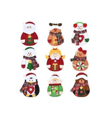 China Cute Christamas Home Decor Christmas Knife and Fork Cover for Table Silverware Holder Pocket Decoration for sale