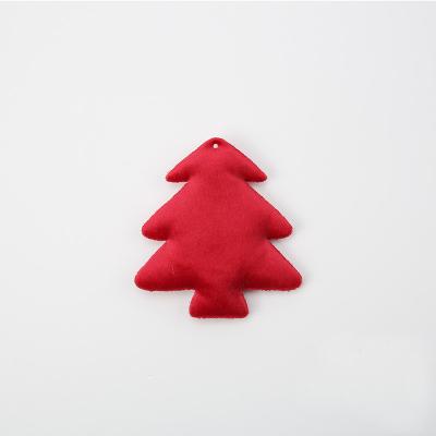 China 2022 Polyester Christmas Baubles Decorations Tree Star Heart Shape Small Furry Hanging Ornaments for sale