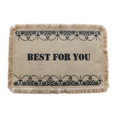 China Table Mat Square Jute Holiday Home Decor Custom Woven Coasters Woven Place Mat for sale