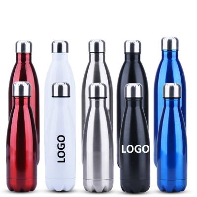 China Sustainable 18oz 304 Stainless Steel Sports Water Cup Sports Water Bottle 750ml/32oz Spray Paint Cola Bottle Thermos Mug for sale