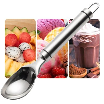 China Stocked Ice Cream Ball Digger 304 Stainless Steel Ice Cream Scoop Fruit Baller Roll Scoop for sale