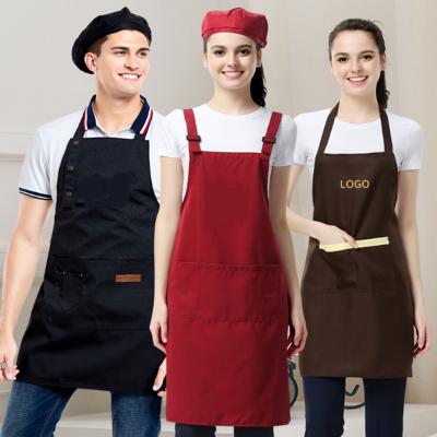 China Custom Adjustable Cleaning Strap Over Knee Apron Cotton Polyester Oxford Fabric Waterproof Advertising Apron Custom Printed Logo for sale