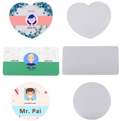 China Durable Sublimation Customized Luggage Tags Geometric Shapes Business Address Cards Daily Use for sale