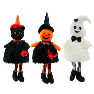 China Festival Decoration Halloween Decorations Props 22*10*3CM Pumpkin Ghost Black Cat Toy High Quality for sale