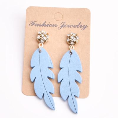 China Other European and American personalized fashion metal earrings wooden resin earrings for woman for sale