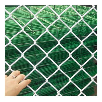 China Fence Mesh Hot Sale White Color 5ft Plastic Coated Chain Link Mesh Fence for sale