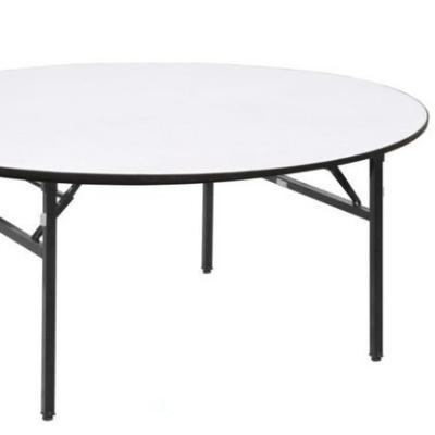 China Hot Sale Modern 5FT 10 Person Round Banquet Wood Top With Frame Leg Folding Dining Table For Outdoor Events for sale