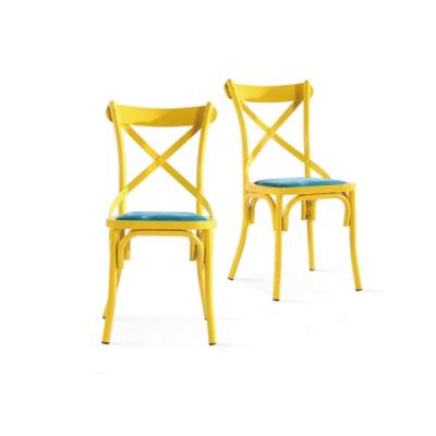 China Modern design modern commerical restaurant furniture full metal leisure chairs high quality cafe cafe chair for sale