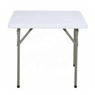 China Modern HDPE Plastic Top Square Folding Card Table for sale