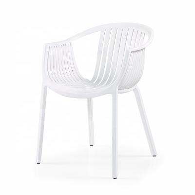 China Leisure Modern Outdoor Plastic Armrest Simple Modern Dining Chair Lazy Chair for sale