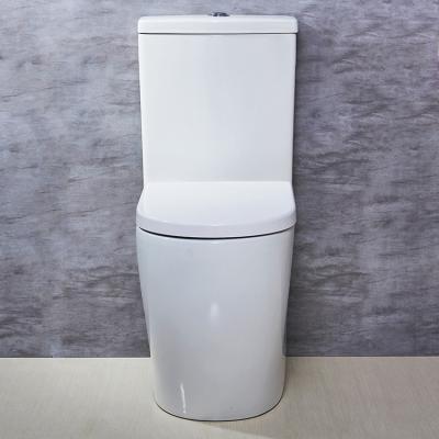 China HILITE China High Quality Double-Flow Ceramic Water Save White Watermark Two Piece Ceramic Bathroom Floor Mounted Toilet Toilet for sale