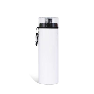 China Viable Wide Mouth 750ml Sublimation Blank Transfer Printing Aluminum Sports Water Bottle With Pop Lid Blank Sublimation for sale