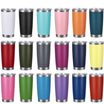 China Wholesale Stocked 20oz Double Wall Tumbler Mugs Vacuum Coffee Tumbler Insulated Stainless Steel Tumbler for sale