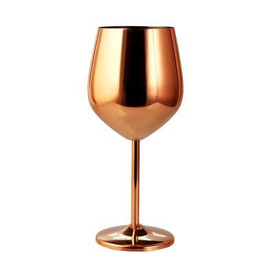 China 500ml Stainless Steel Red Wine Colored Large Capacity Drum Shaped Drop-Resistant Copper Clad Wine Glass for sale