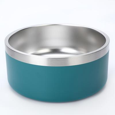 China Wholesale Stocked 32oz 64oz Double Wall Stainless Steel Dog Bowl Manufacturer Stainless Steel Pet Bowl With Logo Custom for sale