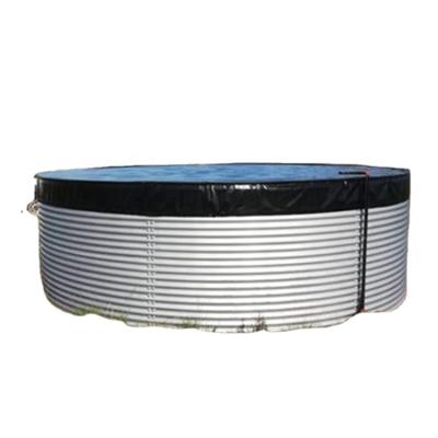 China Water Storage 10000 Liter Galvanized Steel Water Tank With Liner Fish Farming Tank for sale