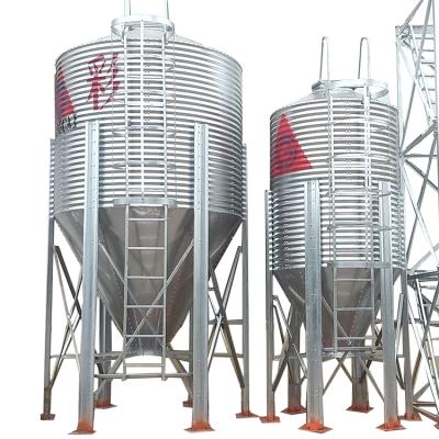 China Agricultural Industry 18 Tons Corrugated Steel Poultry Silo Assembly Bolt Tank Panel Feed Silo for sale