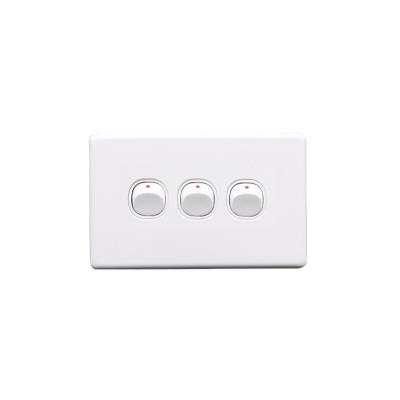 China China Supply Wall Switch 3 G 2 Way Switch, Australian Wall Lamp Switch, Wall Lamp Switch Socket 118mm*74mm for sale