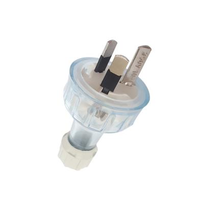 China JH Hot Sale Residential/Multi-Purpose Australian Standard Household Transparent Plug, Detachable 250V 15A 3 Pin Transparent Household Rewireble Plug for sale