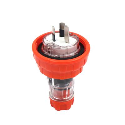 China 56P Needle 315 Flat Pins 250V 15AMP 3 Flat Industrial Australian Standard Plug Waterproof Industry Electrical Socket for sale