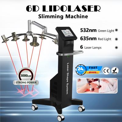 China Free Shipping Lipolaser 6d Weight Loss Machine Anti-Puffiness Lipolaser Slimming Lipolaser Machine 532nm for sale