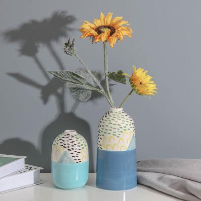 China EAGLEGIFTS Nordic Colorful Bohemian Vase Home Decoration Artists Goods Mini Ceramic Vases Flower Dehua Fancy Contemporary Mexican Home Decor for sale