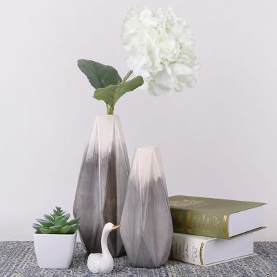 China EAGLEGIFTS 2022 New Modern Minimalist Home White Decoration Bud Flower Ceramic Table Vase Deco Gray Porcelain Flower Vases Nordic for sale