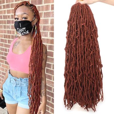 China Fatory Synthetic Hair Free Sample Price Synthetic Faux Locs Hair 18inch 24inch 36inch Crochet Hair Extension NU Natural Soft Locs Hair for sale